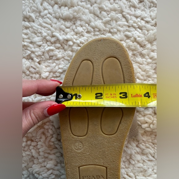Prada Woven Canvas Slides - Picture 7 of 7